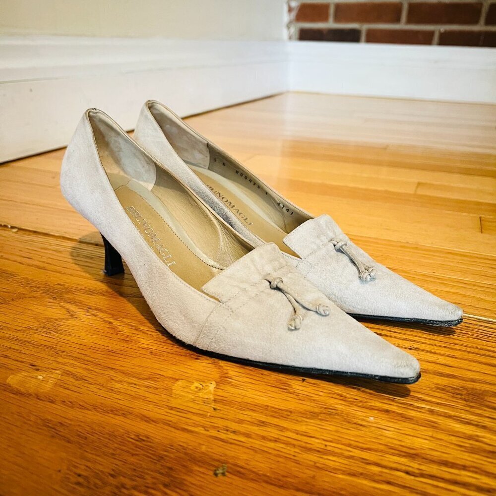 BRUNO MAGLI SUEDE UPPER ,LEATHER LINING & SOLE SHOES MADE IN ITALY Size 6 B